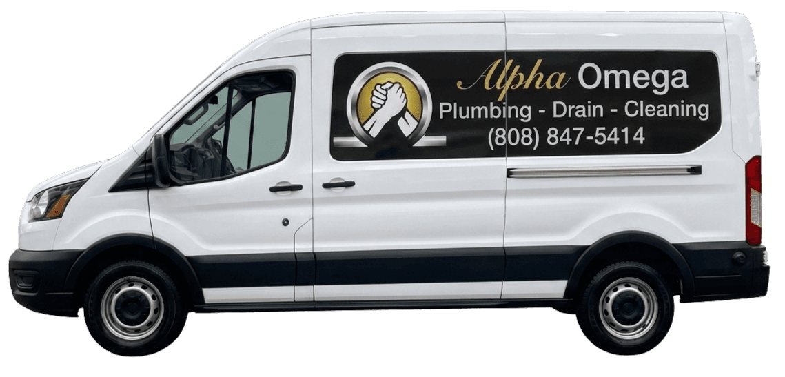 Alpha Omega Plumbing van