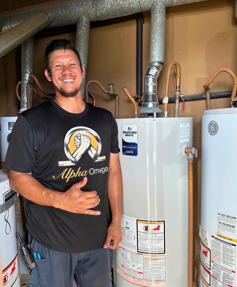 Neil Edwards, owner of Alpha Omega Plumbing Inc