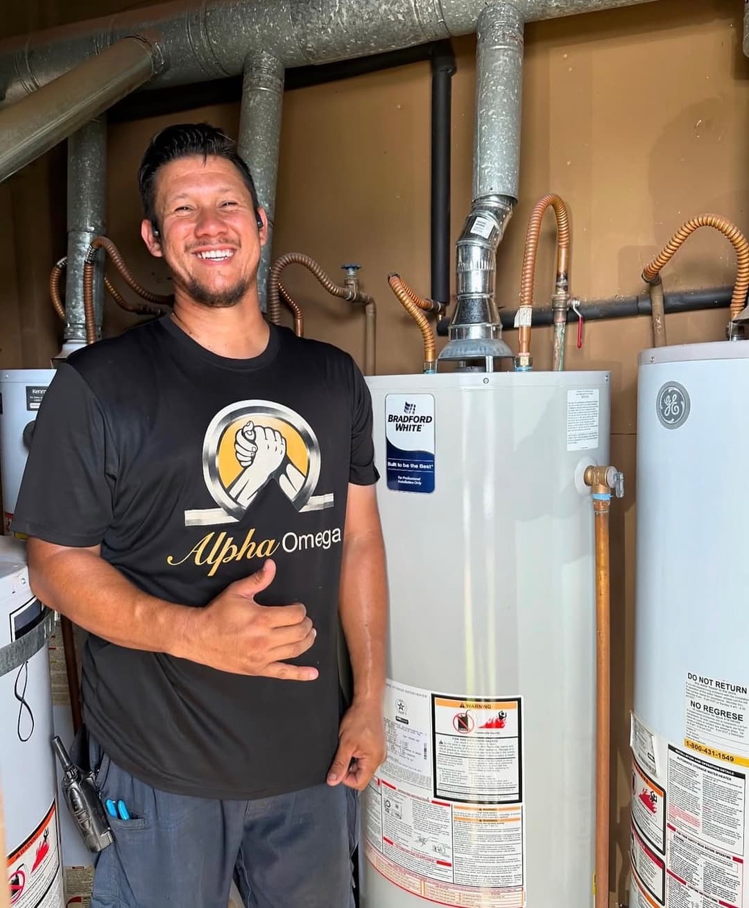 Neil Edwards, owner of Alpha Omega Plumbing Inc
